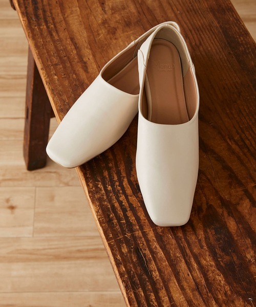 menue（メヌエ）の「スクエアトゥバブーシュ（パンプス・レディース・アイボリー/ブラック/ブラウン・XS/S/M/L/LL/3L）」の20枚目の写真