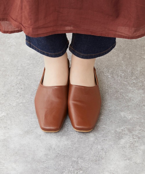 menue（メヌエ）の「スクエアトゥバブーシュ（パンプス・レディース・アイボリー/ブラック/ブラウン・XS/S/M/L/LL/3L）」の7枚目の写真