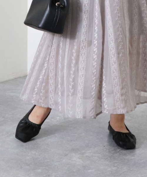 archives（アルシーヴ）の「くしゅくしゅフラットシューズ（バレエシューズ・レディース・ブラック/アイボリー/ブラウン系その他・MEDIUM/LARGE）」の11枚目の写真