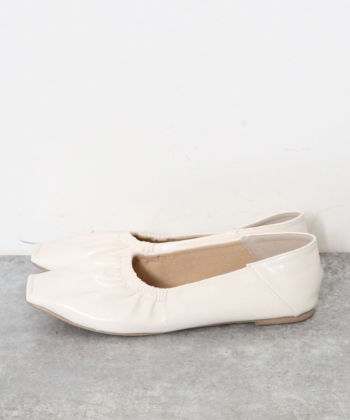 archives（アルシーヴ）の「くしゅくしゅフラットシューズ（バレエシューズ・レディース・ブラック/アイボリー/ブラウン系その他・MEDIUM/LARGE）」の9枚目の写真