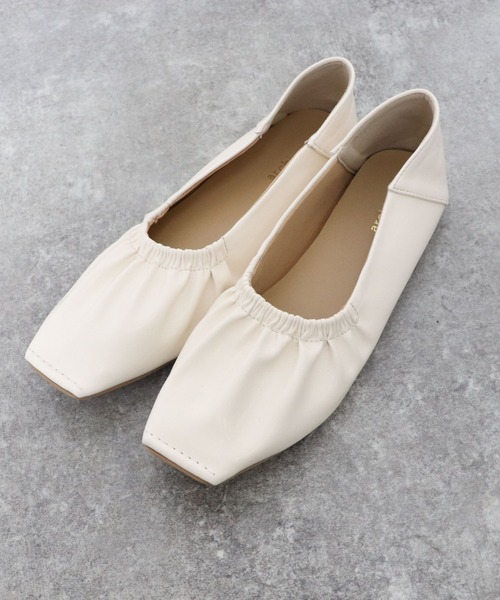 archives（アルシーヴ）の「くしゅくしゅフラットシューズ（バレエシューズ・レディース・ブラック/アイボリー/ブラウン系その他・MEDIUM/LARGE）」の5枚目の写真