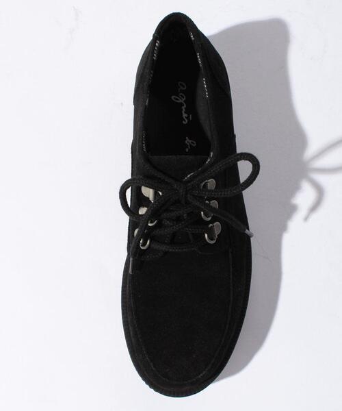 agnes b.（アニエスベー）の「CU11 厚底スエードレースアップシューズ（その他シューズ・レディース・ブラック・39）」の5枚目の写真