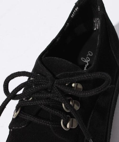 agnes b.（アニエスベー）の「CU11 厚底スエードレースアップシューズ（その他シューズ・レディース・ブラック・39）」の6枚目の写真