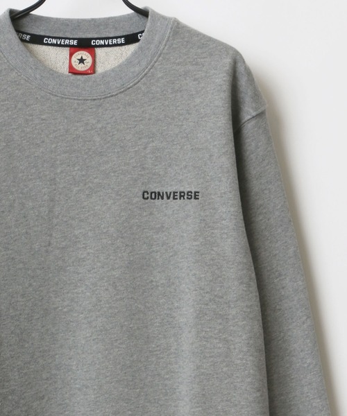 CONVERSE(コンバース)の「CONVERSE/コンバース 裏毛 ロゴ サガラ ワンポイント刺繍 スウェット トレーナー/長袖 トップス プルオーバー/レディース メンズ(スウェット・レディース・ダークベージュ/ブルーグリーン/ダークパープル/ブラック/ホワイト/オフホワイト/ダークブラウン/グレー/ブラック系その他/ブラウン系その他/ホワイト系その他/ベージュ系その他/ピンク系その他/ホワイト系その他2/ブルー系その他/グレー系その他/サックスブルー/ピンク/オートミール/ベージュ系その他2/ベージュ系その他3/ピンク系その他2/ダークグリーン/ブルー系その他2/グリーン系その他・LL/M/L)」の8枚目の写真