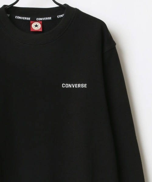 CONVERSE(コンバース)の「CONVERSE/コンバース 裏毛 ロゴ サガラ ワンポイント刺繍 スウェット トレーナー/長袖 トップス プルオーバー/レディース メンズ(スウェット・レディース・ダークベージュ/ブルーグリーン/ダークパープル/ブラック/ホワイト/オフホワイト/ダークブラウン/グレー/ブラック系その他/ブラウン系その他/ホワイト系その他/ベージュ系その他/ピンク系その他/ホワイト系その他2/ブルー系その他/グレー系その他/サックスブルー/ピンク/オートミール/ベージュ系その他2/ベージュ系その他3/ピンク系その他2/ダークグリーン/ブルー系その他2/グリーン系その他・LL/M/L)」の6枚目の写真