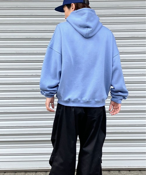 Snap club】裏起毛ワンポイント刺繍ロゴ オーバーサイズ プル