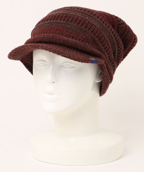 チャイハネ（チャイハネ）の「【チャイハネ】つば付き変形ニットキャップ（ニットキャップ/ビーニー・メンズ・ライトグレー/ワイン/ブラウン/ブラック/オレンジ/キャメル/ベージュ/カーキ/ネイビー・FREE）」の8枚目の写真