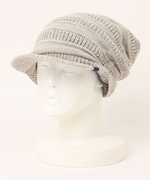 チャイハネ（チャイハネ）の「【チャイハネ】つば付き変形ニットキャップ（ニットキャップ/ビーニー・メンズ・ライトグレー/ワイン/ブラウン/ブラック/オレンジ/キャメル/ベージュ/カーキ/ネイビー・FREE）」の3枚目の写真