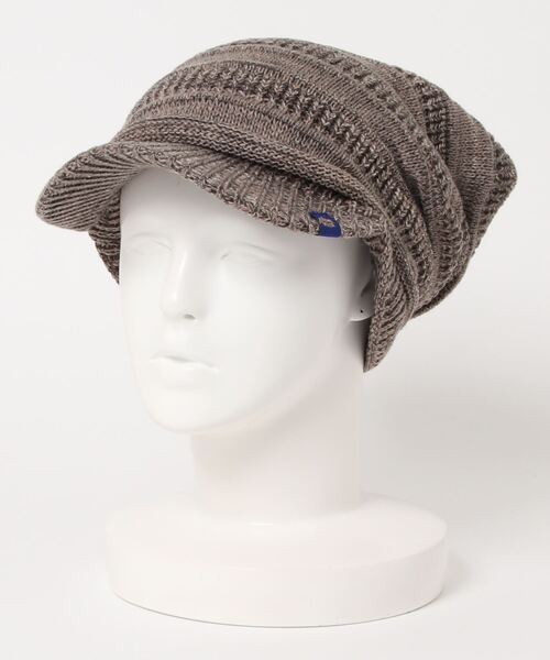 チャイハネ（チャイハネ）の「【チャイハネ】つば付き変形ニットキャップ（ニットキャップ/ビーニー・メンズ・ライトグレー/ワイン/ブラウン/ブラック/オレンジ/キャメル/ベージュ/カーキ/ネイビー・FREE）」の19枚目の写真