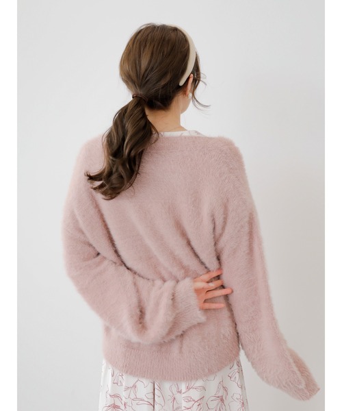 Areeam（アリーム）の「甘え上手なシャギーニットカーディガン（カーディガン/ボレロ・レディース・ベージュ/ブラウン/ピンク/サックスブルー・FREE）」の16枚目の写真