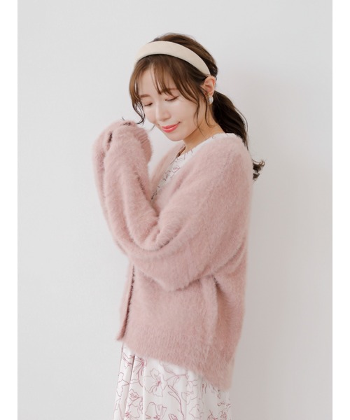 Areeam（アリーム）の「甘え上手なシャギーニットカーディガン（カーディガン/ボレロ・レディース・ベージュ/ブラウン/ピンク/サックスブルー・FREE）」の18枚目の写真