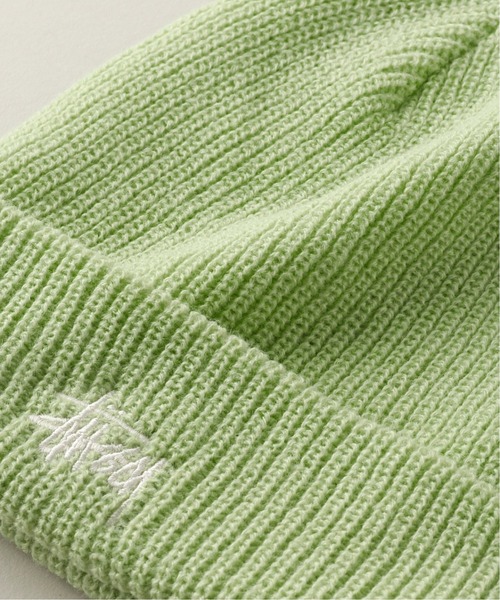 STUSSY(ステューシー)の「【STUSSY / ステューシー】Basic Cuff Beanie(ニットキャップ/ビーニー・メンズ・ブラック/ライトグリーン・FREE)」の8枚目の写真