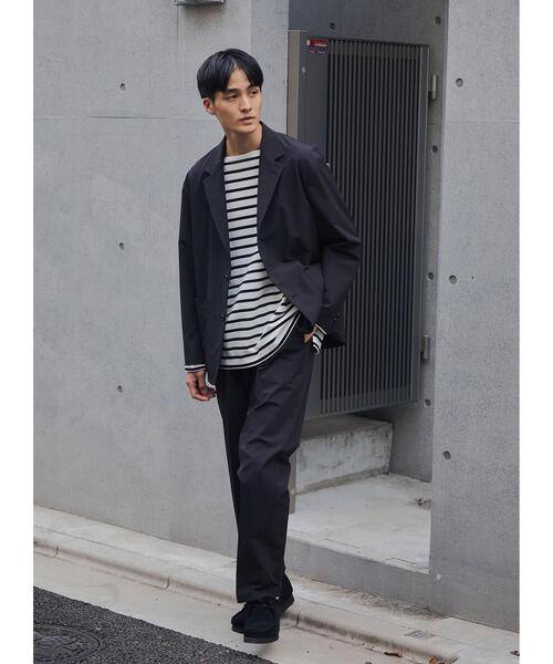 green label relaxing（グリーンレーベルリラクシング）の「OLT＜green label relaxing＞GIZA バスク ボーダー 長袖 カットソー（Tシャツ/カットソー・メンズ・ホワイト/コバルトブルー/ブラック・S/M/L/XL）」の5枚目の写真