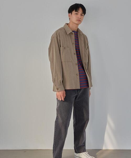 green label relaxing（グリーンレーベルリラクシング）の「OLT＜green label relaxing＞GIZA バスク ボーダー 長袖 カットソー（Tシャツ/カットソー・メンズ・ホワイト/コバルトブルー/ブラック・S/M/L/XL）」の8枚目の写真