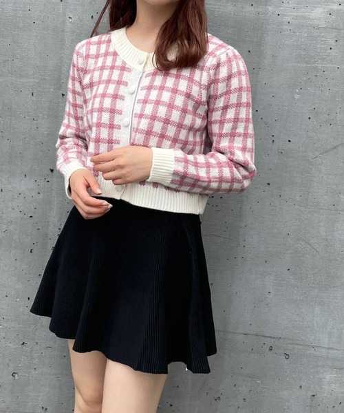 titty＆Co. PETIT（ティティアンドコープティ）の「【titty&Co.PETIT】リブフレアミニスカート（スカート・レディース・ベージュ/レッド/ブラック/ブラウン・FREE）」の10枚目の写真