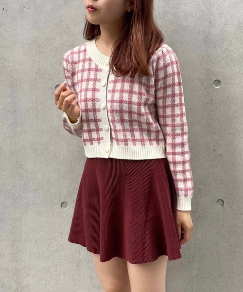 titty＆Co. PETIT（ティティアンドコープティ）の「【titty&Co.PETIT】リブフレアミニスカート（スカート・レディース・ベージュ/レッド/ブラック/ブラウン・FREE）」の11枚目の写真