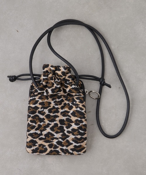 CIAOPANIC TYPY（チャオパニックティピー）の「ダブルポケット巾着ポシェット（ショルダーバッグ・レディース・ホワイト/シルバー/ブラウン・ONE SIZE）」の10枚目の写真