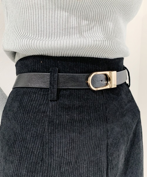 CLEA（クレア）の「ベルト付きコーデュロイタイトスカート（スカート・レディース・ブラウン/ブラック・FREE）」の7枚目の写真