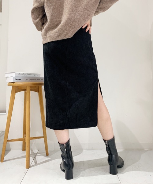 CLEA（クレア）の「ベルト付きコーデュロイタイトスカート（スカート・レディース・ブラウン/ブラック・FREE）」の13枚目の写真