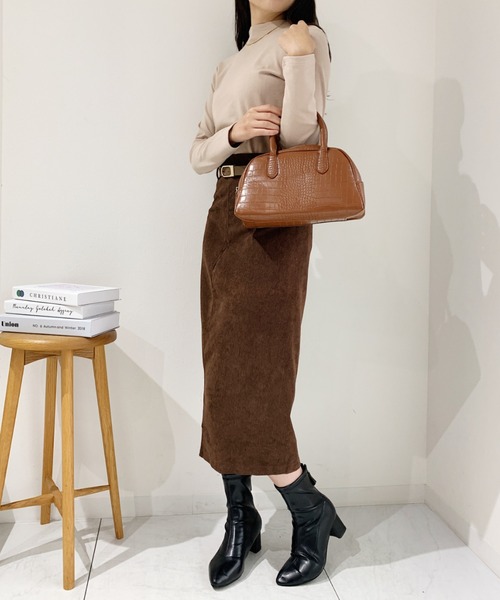 CLEA（クレア）の「ベルト付きコーデュロイタイトスカート（スカート・レディース・ブラウン/ブラック・FREE）」の21枚目の写真
