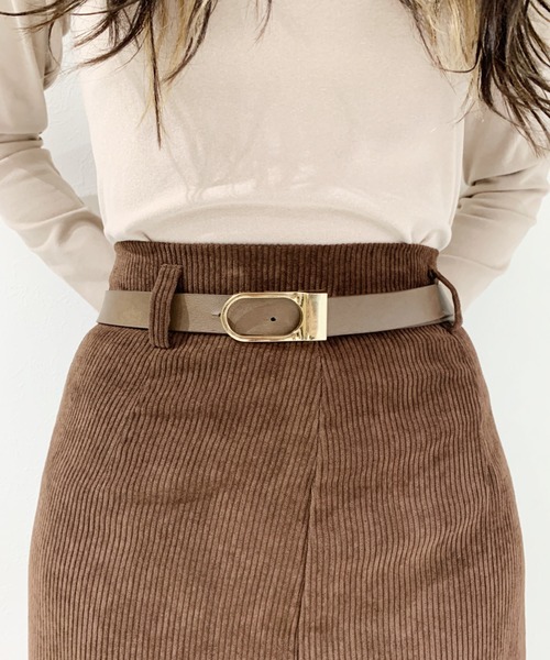 CLEA（クレア）の「ベルト付きコーデュロイタイトスカート（スカート・レディース・ブラウン/ブラック・FREE）」の20枚目の写真