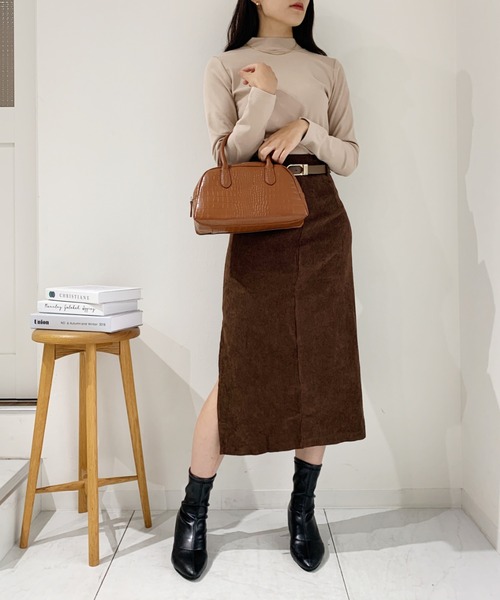 CLEA（クレア）の「ベルト付きコーデュロイタイトスカート（スカート・レディース・ブラウン/ブラック・FREE）」の22枚目の写真