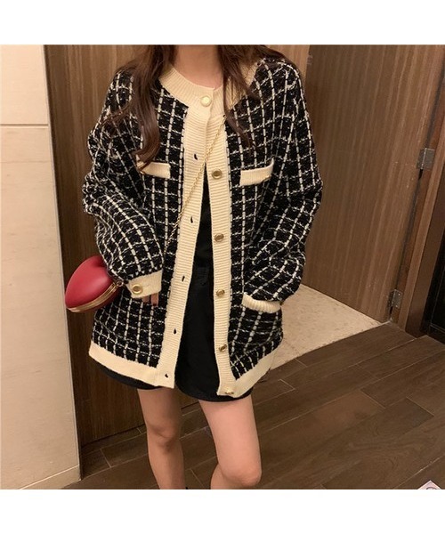 SpRay（スプレイ）の「ジャガードラメバイカラーロングカーディガン（カーディガン/ボレロ・レディース・アイボリー/ブラック・FREE）」の8枚目の写真