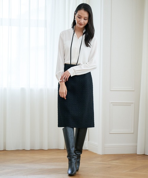 ANAYI ジョーゼットハイショクタイブラウスシャツ ANAYI（アナイ）の「ジョーゼットハイショクタイブラウス（シャツ