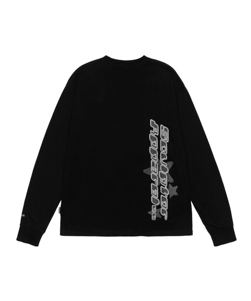 SCULPTOR ストライプ長袖Tシャツ グレー系