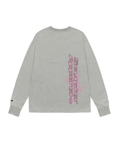 SCULPTOR ストライプ長袖Tシャツ グレー系