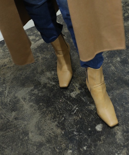 RANDEBOO（ランデブー）の「Sharp short boots（ブーツ・レディース・グリーン/ブラック/ベージュ・L/M/S）」の12枚目の写真