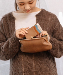 perche（ペルケ）の「ペルケ perche / フラグメントケース付きアンティーク調ガマグチ長財布（財布）」