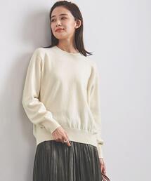 UNITED ARROWS | ＜UNITED ARROWS＞W バイアス クルーネック ニット W(ニット/セーター)
