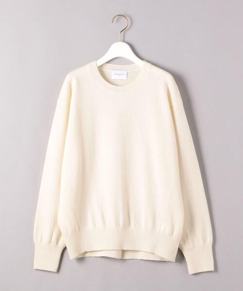 UNITED ARROWS（ユナイテッドアローズ）の「＜UNITED ARROWS＞W バイアス クルーネック ニット W（ニット/セーター・レディース・オフホワイト/ライトピンク/ライラック・FREE）」の20枚目の写真