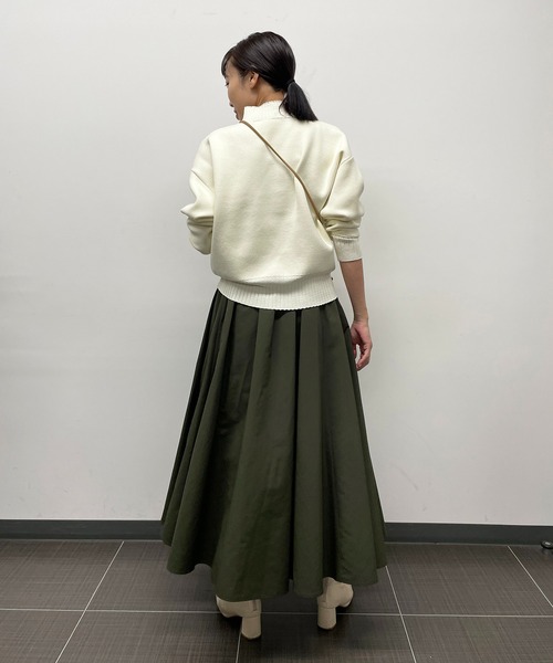 LOUNGEDRESS（ラウンジドレス）の「【再登場】タフタフレアスカート（スカート・レディース・ブラック/カーキ/アイボリー/チャコールグレー/オフホワイト・FREE）」の8枚目の写真