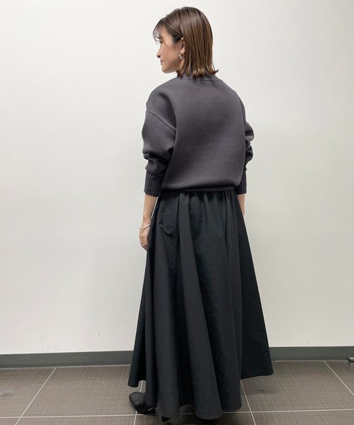 LOUNGEDRESS（ラウンジドレス）の「【再登場】タフタフレアスカート（スカート・レディース・ブラック/カーキ/アイボリー/チャコールグレー/オフホワイト・FREE）」の19枚目の写真