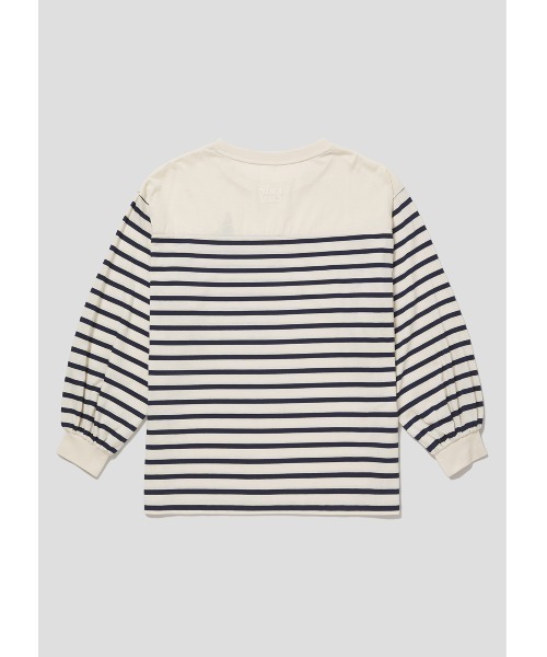 Design Tshirts Store graniph（デザイン　ティーシャツ　ストア　グラニフ）の「スタンド(エリック カール)｜コラボボーダー長袖Tシャツ（Tシャツ/カットソー・レディース・ナチュラル・FREE）」の2枚目の写真