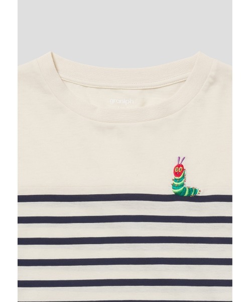 Design Tshirts Store graniph（デザイン　ティーシャツ　ストア　グラニフ）の「スタンド(エリック カール)｜コラボボーダー長袖Tシャツ（Tシャツ/カットソー・レディース・ナチュラル・FREE）」の3枚目の写真