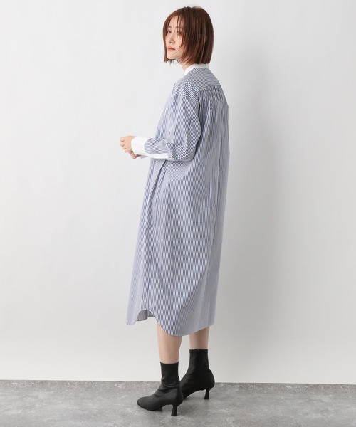 A part by（アパートバイ）の「SC＊バンドカラーシャツワンピース　214585（ワンピース・レディース・オフホワイト/ブルー/パープル系その他・MEDIUM/XX-LARGE/SMALL/LARGE）」の13枚目の写真