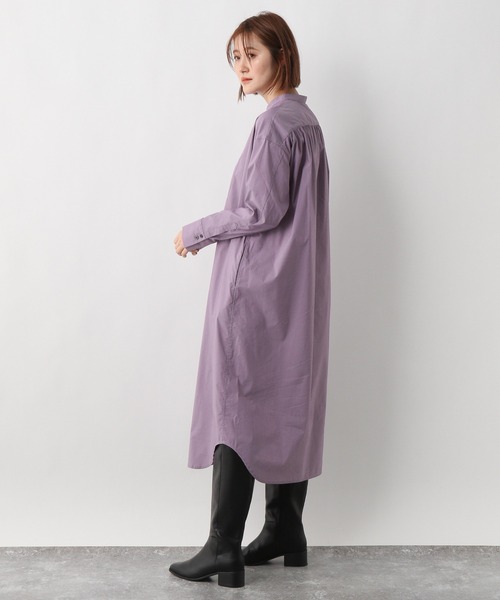 A part by（アパートバイ）の「SC＊バンドカラーシャツワンピース　214585（ワンピース・レディース・オフホワイト/ブルー/パープル系その他・MEDIUM/XX-LARGE/SMALL/LARGE）」の17枚目の写真