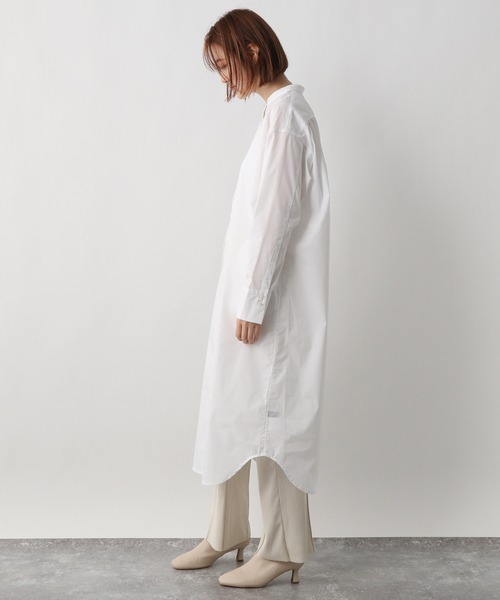 A part by（アパートバイ）の「SC＊バンドカラーシャツワンピース　214585（ワンピース・レディース・オフホワイト/ブルー/パープル系その他・MEDIUM/XX-LARGE/SMALL/LARGE）」の5枚目の写真