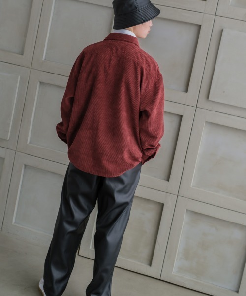 SIDEWAY STANCE（サイドウェイスタンス）の「【SIDEWAY STANCE】コーデュロイ ワイド ワークシャツ（シャツ/ブラウス・メンズ・ベージュ/カーキ/バーガンディー/ホワイト/ブルー・LARGE/MEDIUM）」の10枚目の写真