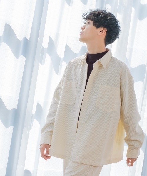 SIDEWAY STANCE（サイドウェイスタンス）の「【SIDEWAY STANCE】コーデュロイ ワイド ワークシャツ（シャツ/ブラウス・メンズ・ベージュ/カーキ/バーガンディー/ホワイト/ブルー・LARGE/MEDIUM）」の20枚目の写真
