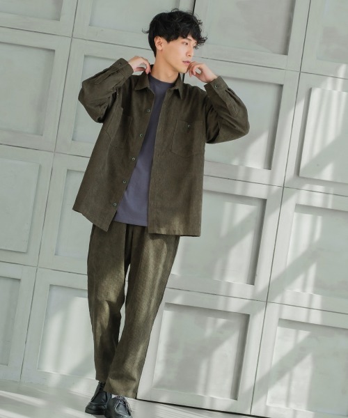 SIDEWAY STANCE（サイドウェイスタンス）の「【SIDEWAY STANCE】コーデュロイ ワイド ワークシャツ（シャツ/ブラウス・メンズ・ベージュ/カーキ/バーガンディー/ホワイト/ブルー・LARGE/MEDIUM）」の22枚目の写真