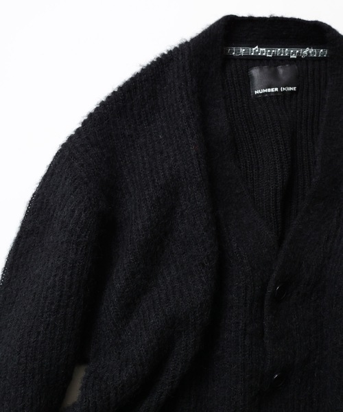 NUMBER (N)INE（ナンバーナイン）の「MOHAIR BRUSHED KNIT CARDIGAN（カーディガン/ボレロ・メンズ・ブラック/グレー/ネイビー・2/3/4）」の8枚目の写真