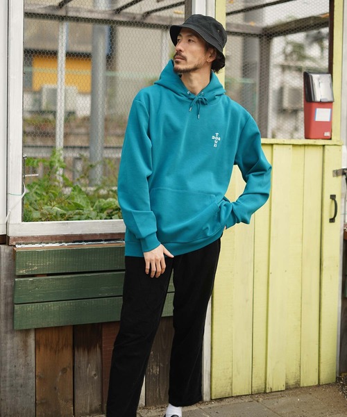 DOGTOWN（ドッグタウン）の「CROSS LOGO Cardboard knit HOODIE/DOGTOWN(ドッグタウン）プルオーバーパーカー（パーカー・メンズ・ブラック/ブルー系その他・MEDIUM/LARGE/X-LARGE）」の8枚目の写真