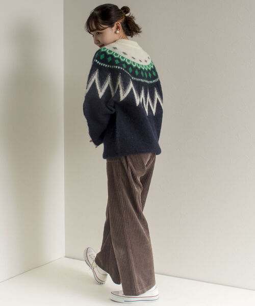 GLOSTER（グロスター）の「【unlume/アンルーム】PHILIPPE モヘヤプルオーバーニット（ニット/セーター・メンズ・ブラック/ネイビー・MEDIUM/LARGE）」の10枚目の写真