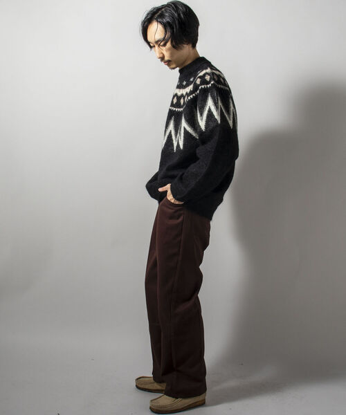 GLOSTER（グロスター）の「【unlume/アンルーム】PHILIPPE モヘヤプルオーバーニット（ニット/セーター・メンズ・ブラック/ネイビー・MEDIUM/LARGE）」の12枚目の写真