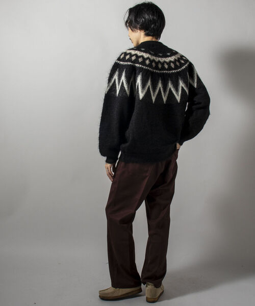 GLOSTER（グロスター）の「【unlume/アンルーム】PHILIPPE モヘヤプルオーバーニット（ニット/セーター・メンズ・ブラック/ネイビー・MEDIUM/LARGE）」の21枚目の写真