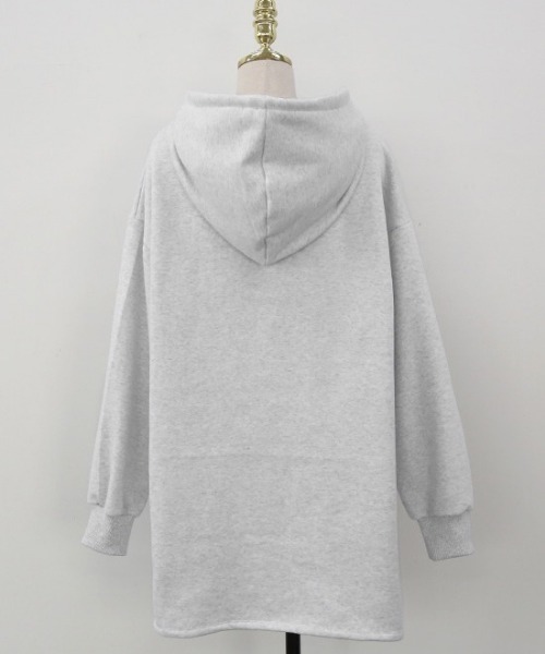 NANING9（ナンニング）の「NANING9 オーバーサイズロングパーカー（パーカー・レディース・ホワイト/ベージュ・FREE）」の14枚目の写真